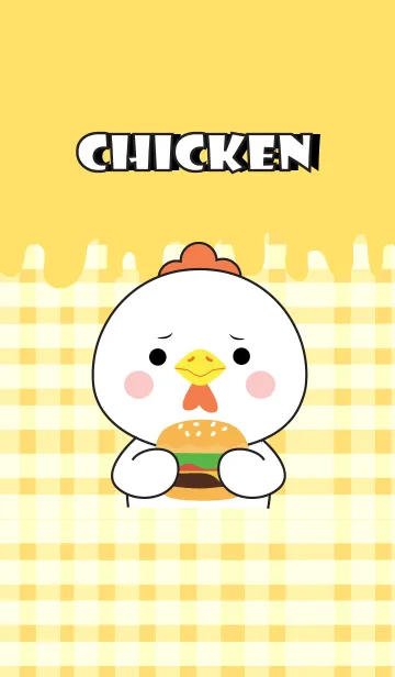 [LINE着せ替え] White Chicken is Enjoy Eating (JP)の画像1