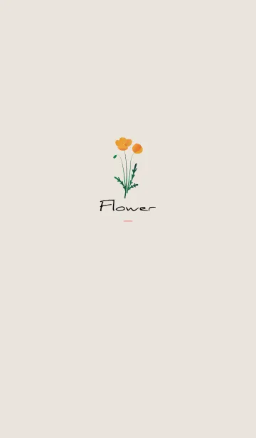 [LINE着せ替え] ベージュとピンク : Flowerの画像1