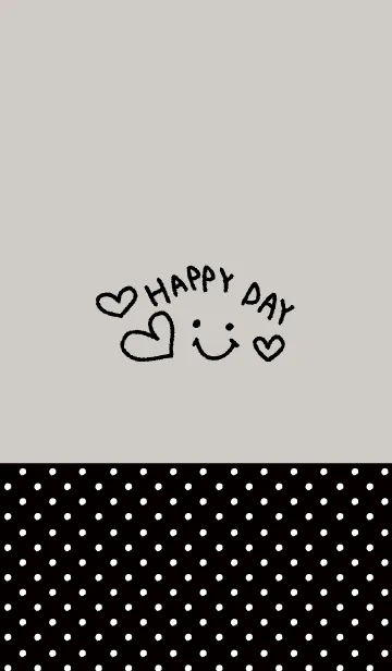 [LINE着せ替え] グレイッシュ水玉スマイル22の画像1