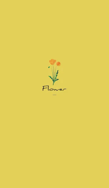 [LINE着せ替え] 黄色 : Flowerの画像1