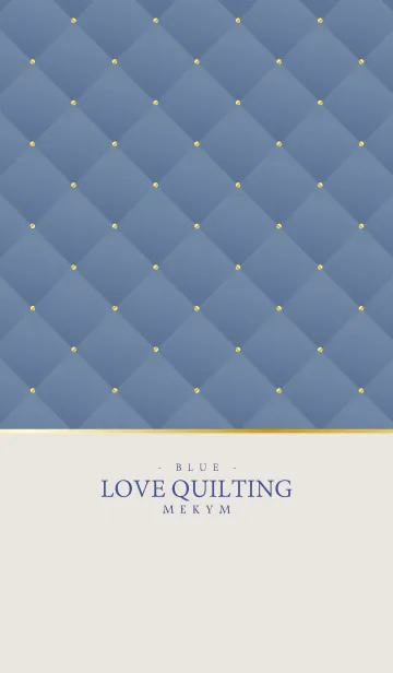 [LINE着せ替え] LOVE QUILTING -DUSKY BLUE- 11の画像1