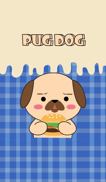 [LINE着せ替え] Pug Dog is Enjoy Eating (JP)の画像1