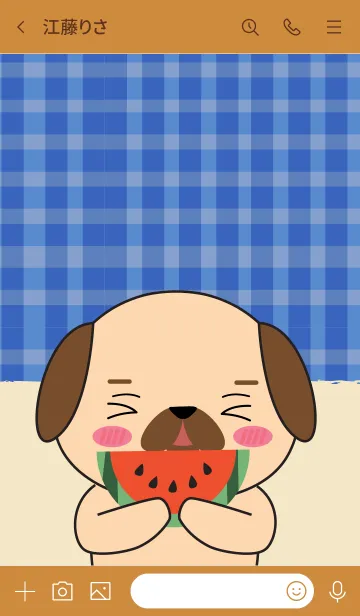 [LINE着せ替え] Pug Dog is Enjoy Eating (JP)の画像3