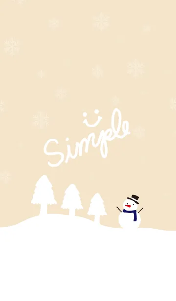 [LINE着せ替え] 雪降る-ベージュ-＠冬特集26の画像1