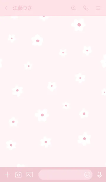 [LINE着せ替え] flower pattern / pinkの画像3