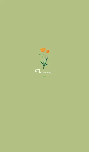 [LINE着せ替え] 黄緑 : Flowerの画像1