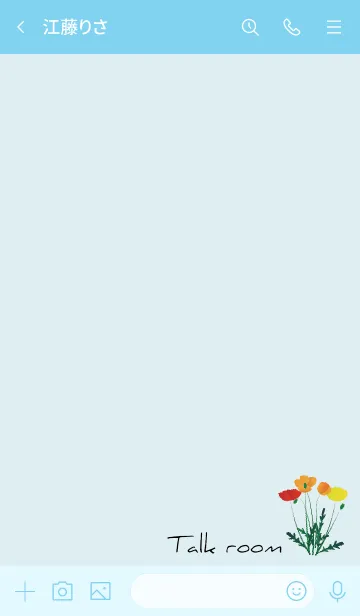 [LINE着せ替え] 青 : Flowerの画像3