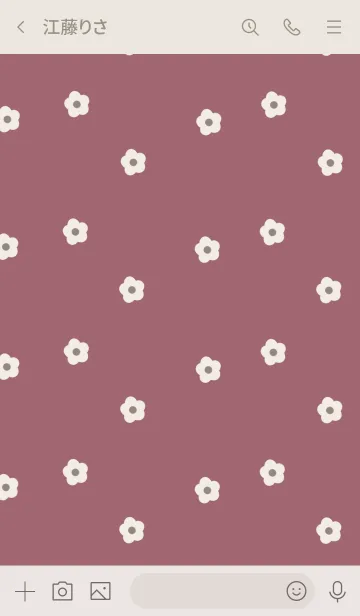 [LINE着せ替え] くすみピンクと小花柄。の画像3