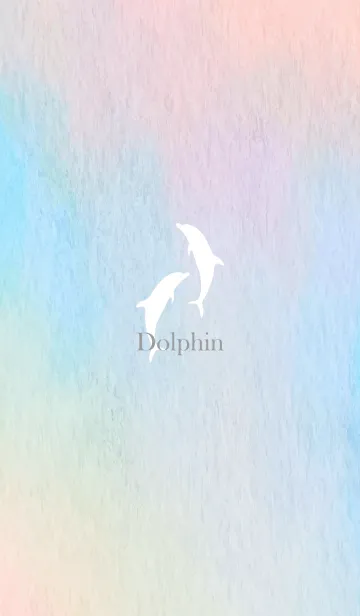 [LINE着せ替え] Watercolor background and dolphins.の画像1