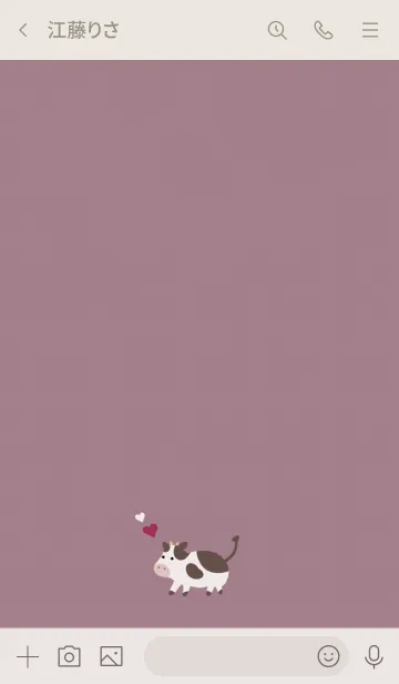 [LINE着せ替え] ハッピーキュート牛♪大人ピンクの画像3