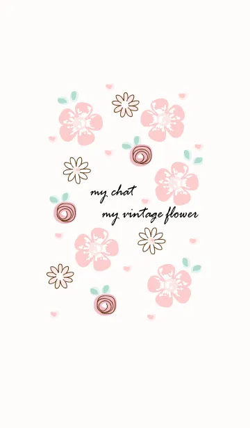 [LINE着せ替え] My chat my vintage flower 26の画像1