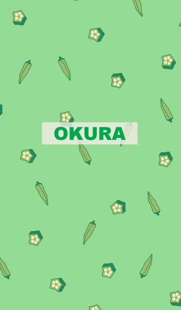 [LINE着せ替え] okura pattern/ greenbeigeの画像1