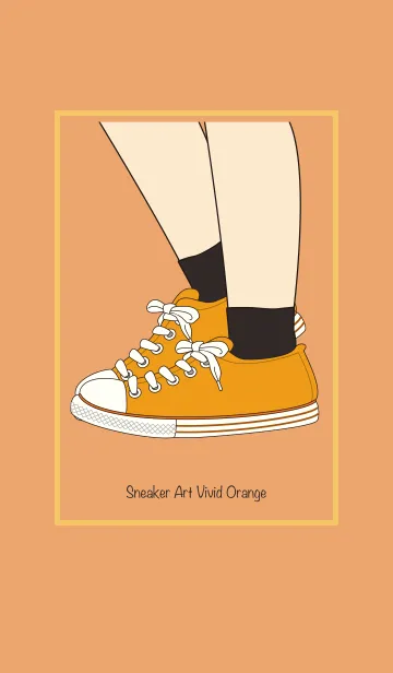 [LINE着せ替え] Sneaker Art Vivid Orangeの画像1