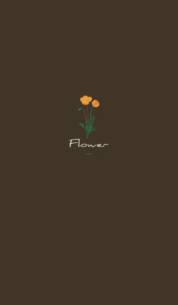 [LINE着せ替え] 茶色と緑 : Flowerの画像1