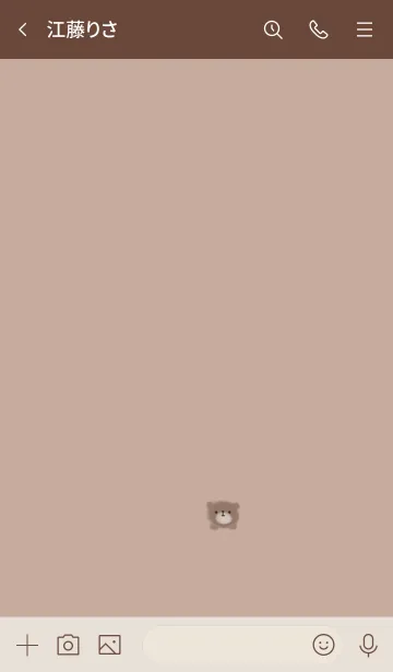 [LINE着せ替え] ベージュとふんわりクマ。の画像3