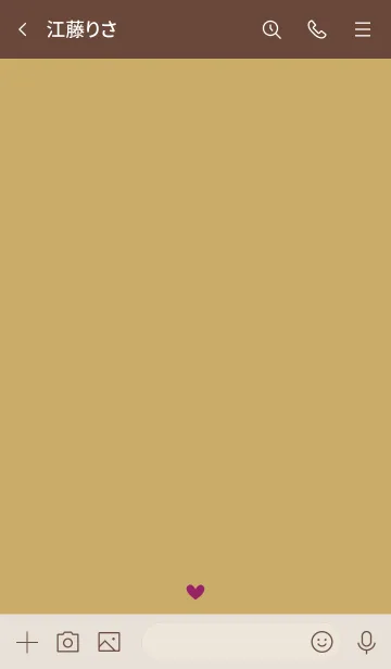 [LINE着せ替え] ハート2 ゴールド13n ブラウン2の画像3