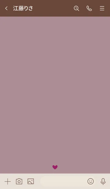 [LINE着せ替え] ハート2 シアーモーヴ13 ブラウン2の画像3