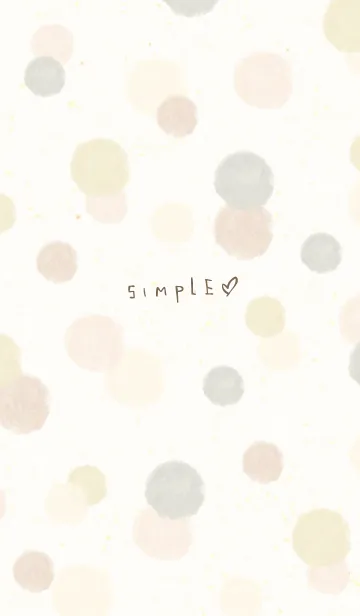 [LINE着せ替え] 水彩 丸 くすみベージュ12の画像1