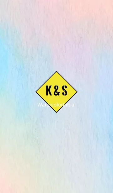 [LINE着せ替え] Watercolor Initial -K&S- 2の画像1