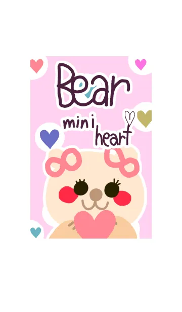 [LINE着せ替え] Bear mini heartの画像1