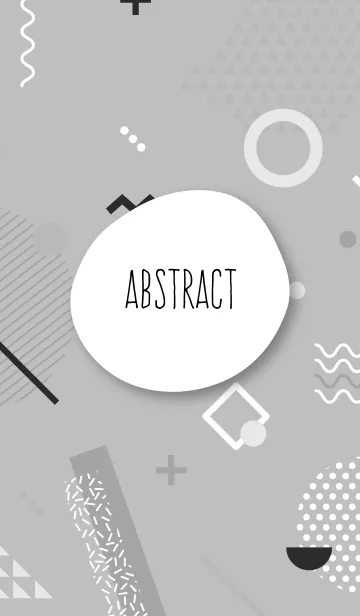 [LINE着せ替え] Abstract Geometric Silver White 4の画像1