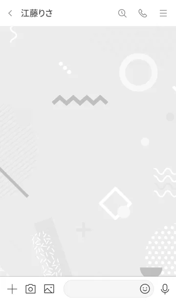 [LINE着せ替え] Abstract Geometric Silver White 4の画像3