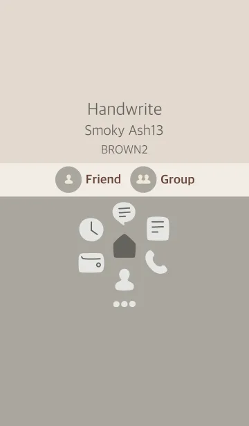 [LINE着せ替え] 手書き スモーキーアッシュ13 ブラウン2の画像1