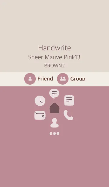 [LINE着せ替え] 手書き シアーモーヴ ピンク13 ブラウン2の画像1