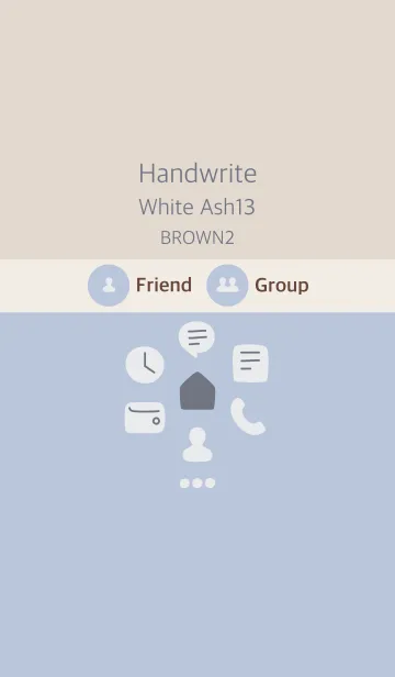 [LINE着せ替え] 手書き ホワイトアッシュ13 ブラウン2の画像1