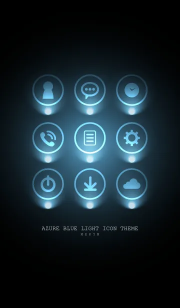 [LINE着せ替え] AZURE BLUE LIGHT ICON THEME 2の画像1