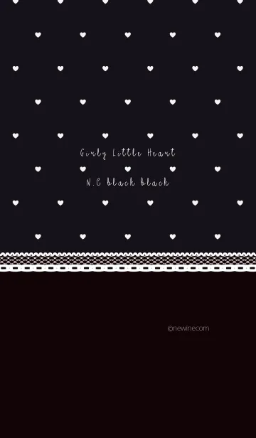 [LINE着せ替え] Girly Little Heart N.C black blackの画像1