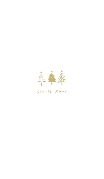 [LINE着せ替え] Simple Xmas tree/white&goldの画像1