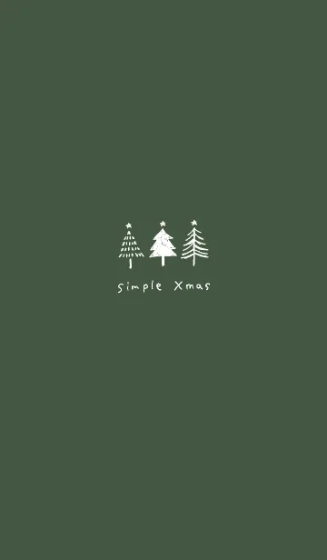 [LINE着せ替え] Simple Xmas tree/green&whiteの画像1