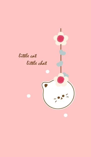 [LINE着せ替え] little cat with little flower 49の画像1