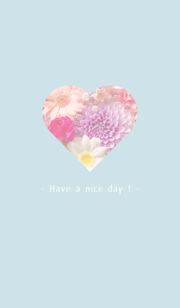 [LINE着せ替え] Flowers and hearts -Colorful- 8の画像1