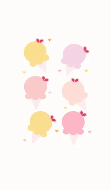 [LINE着せ替え] Cute ice-cream theme 92の画像1