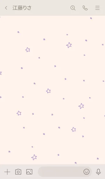 [LINE着せ替え] 夜星と月スマイル ピンク4の画像3