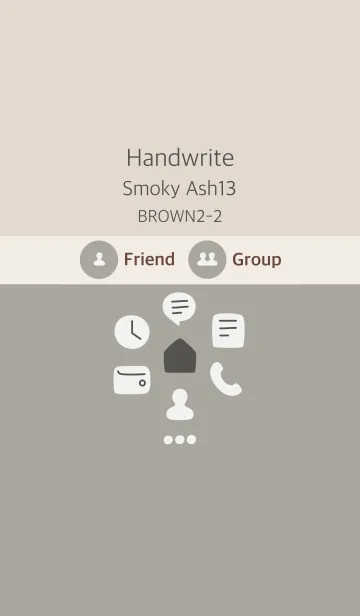 [LINE着せ替え] 手書き スモーキーアッシュ13 ブラウン2-2の画像1