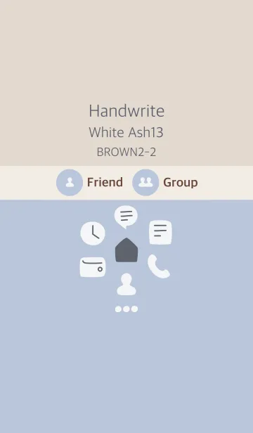 [LINE着せ替え] 手書き ホワイトアッシュ13 ブラウン2-2の画像1