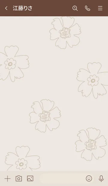 [LINE着せ替え] 線の花4の画像3