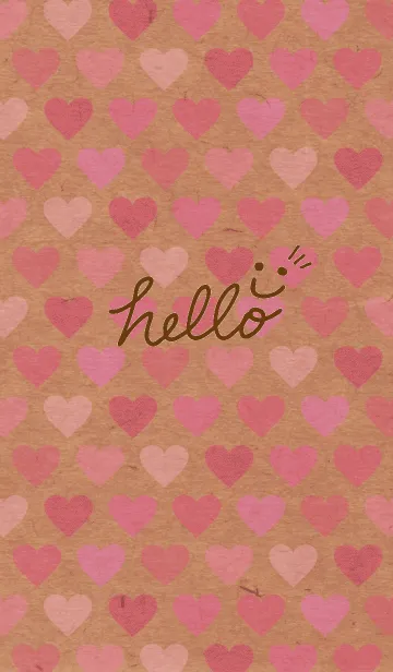 [LINE着せ替え] クラフトハートピンク スマイル28の画像1