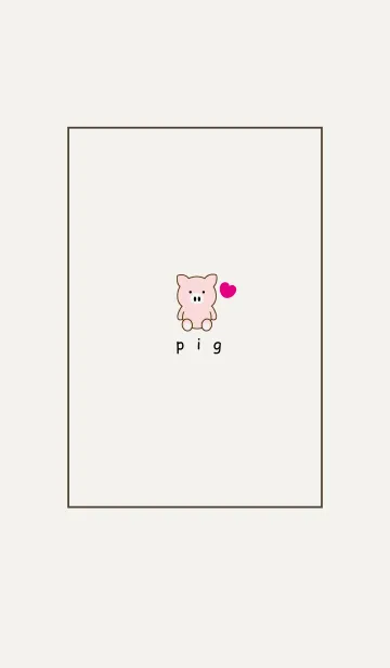 [LINE着せ替え] pig -SIMPLE HEART 9.の画像1