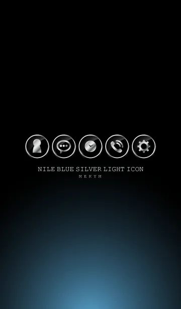 [LINE着せ替え] SILVER LIGHT ICON THEME -Azure Blue-の画像1