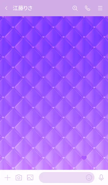 [LINE着せ替え] Quilted heart purpleの画像3