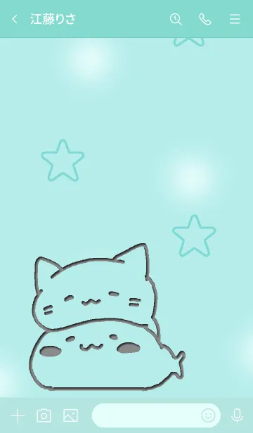 [LINE着せ替え] ねことあざらし Fの画像3