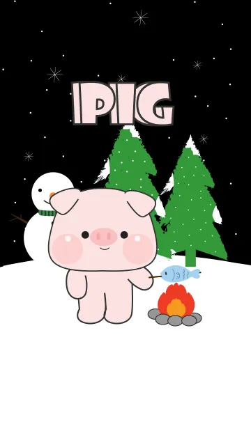 Pig In Winter Season (JP)の着せ替えメイン画像