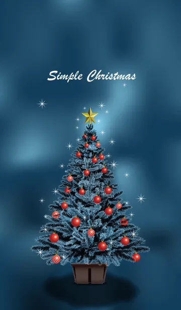 [LINE着せ替え] シンプル クリスマスツリー 2の画像1