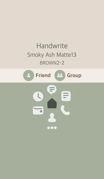 [LINE着せ替え] 手書き スモーキーMアッシュ13 ブラウン2-2の画像1