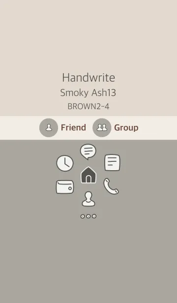 [LINE着せ替え] 手書き スモーキーアッシュ13 ブラウン2-4の画像1