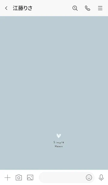 [LINE着せ替え] ライトブルーと手書きハート。の画像3